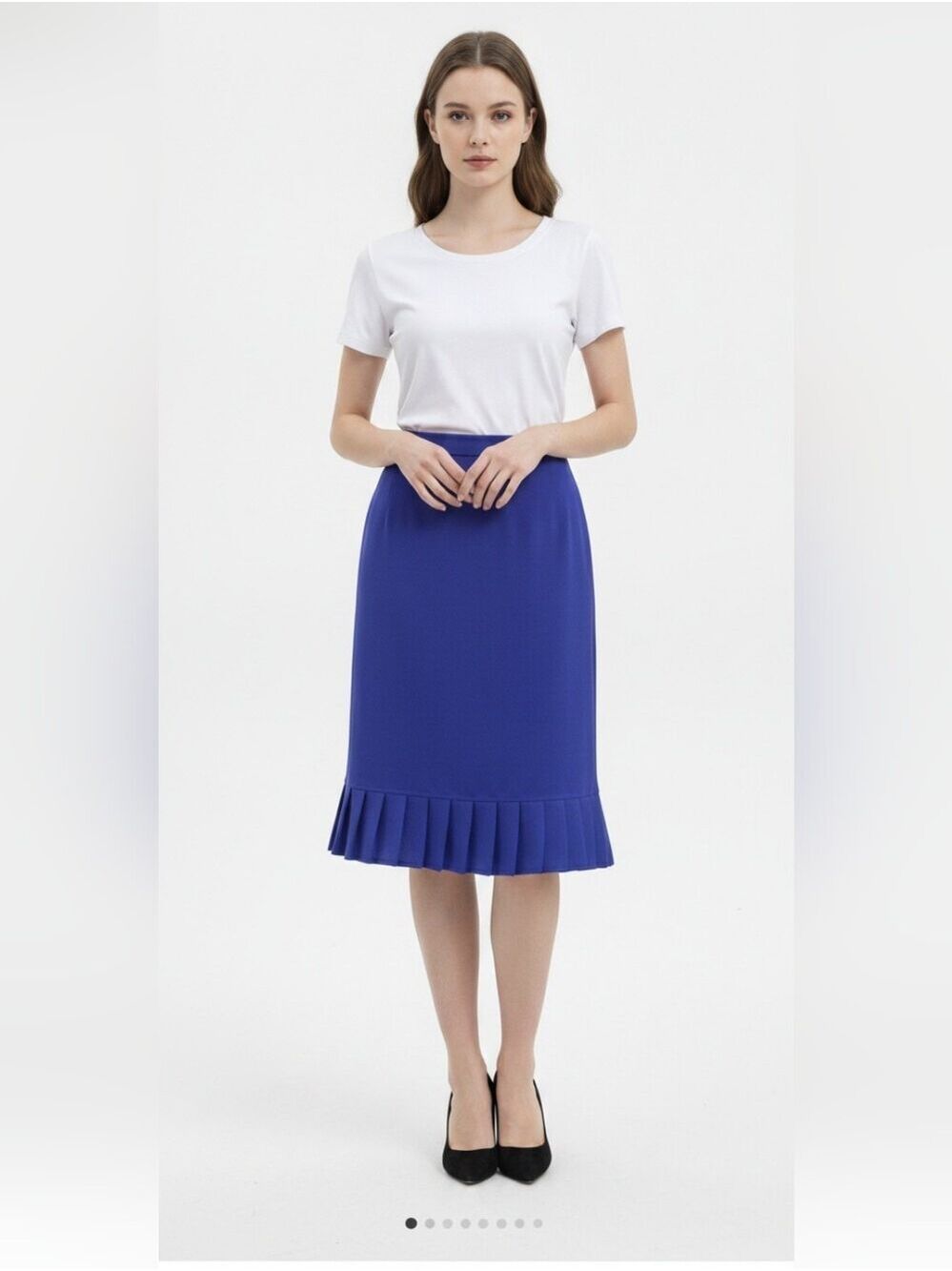 Purple A-Line Skirt Knee Length Size 18W